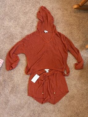 Vici x Summer of Diane Knit Hooded Sweater & Shorts Set